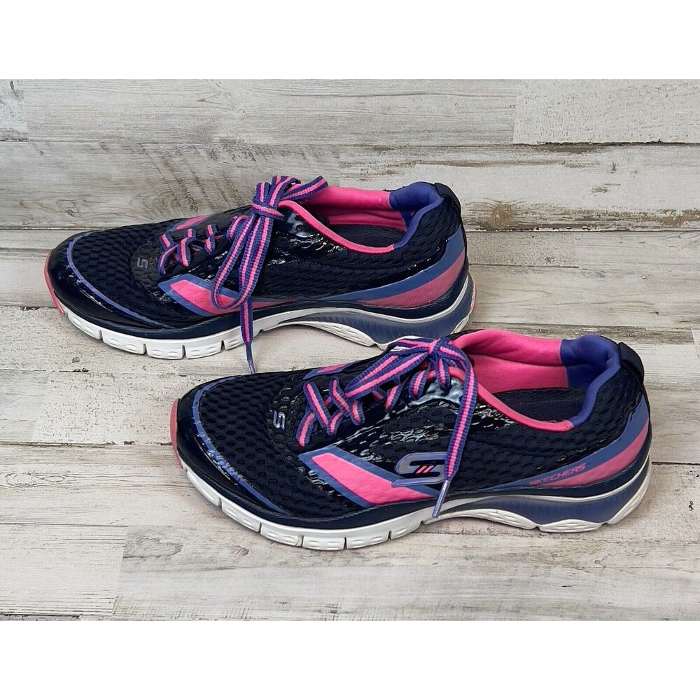 Skechers sn 12145 Sport Women's Infusion Fashion Sneaker Sz 7 Pink Blue - Picture 3 of 7